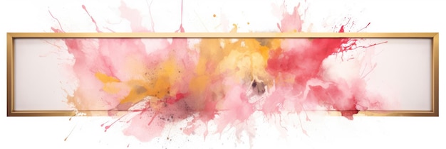 Abstract aquarelkunstwerk vermengd met buzzy geometrische vormen voor de achtergrond van sociale media banner generatieve AI-afbeelding