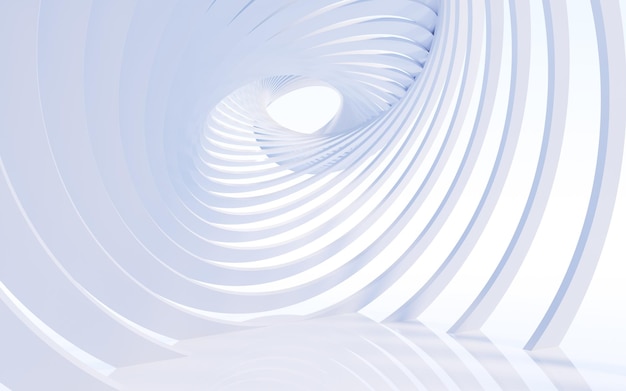 Abstract architecture and curves background 3d rendering