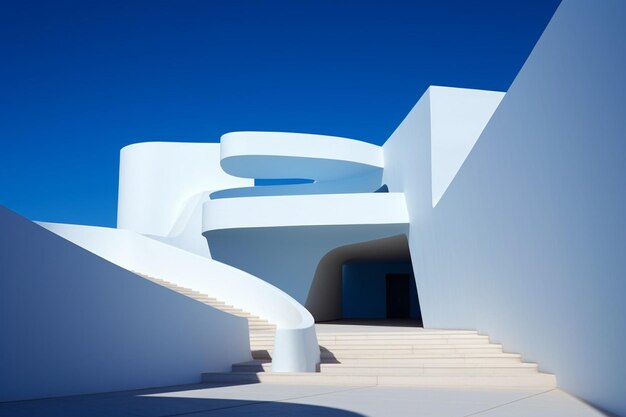 Abstract architecture design of modern building