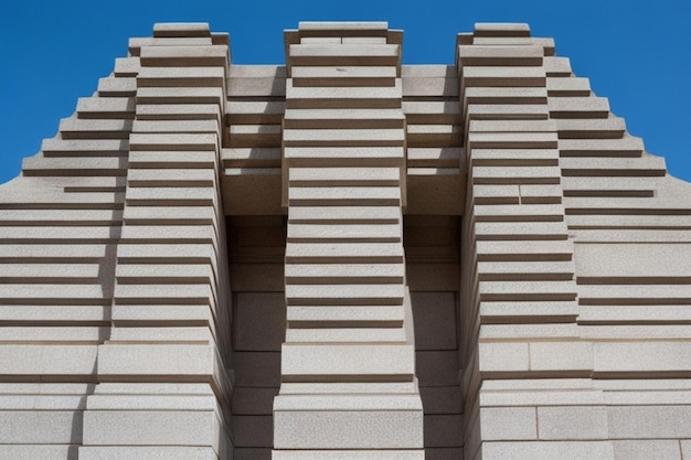 Foto architettura astratta di un edificio monumento sfondo