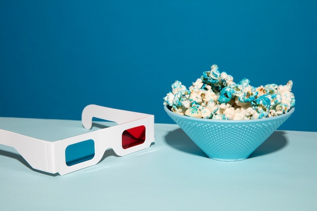 Photo abstract arrangement of 3d glasses