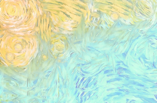 Абстрактное искусство фон Мазки краски красочного холста с текстурой Современное цифровое искусство