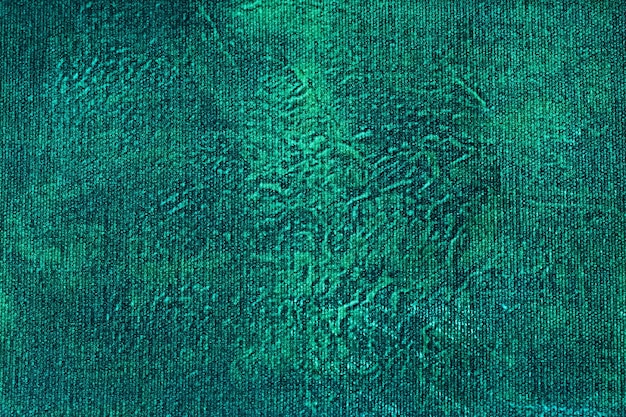 Colori verde scuro e ciano del fondo di arte astratta. dipinto ad acquerello su tela con sfumatura smeraldo.