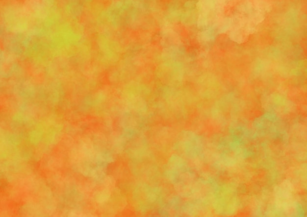 Абстрактное искусство фон темно-оранжевого и желтого цветов Акварельная живопись на холсте с градиентом