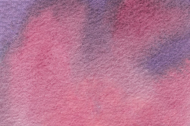 Abstract art background dark purple and pink colors. Watercolor painting on paper with  violet gradient.