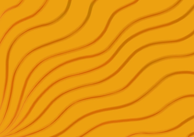 Abstract art background dark yellow color with wavy red lines Backdrop with curve fluid ribbon Wave orange pattern