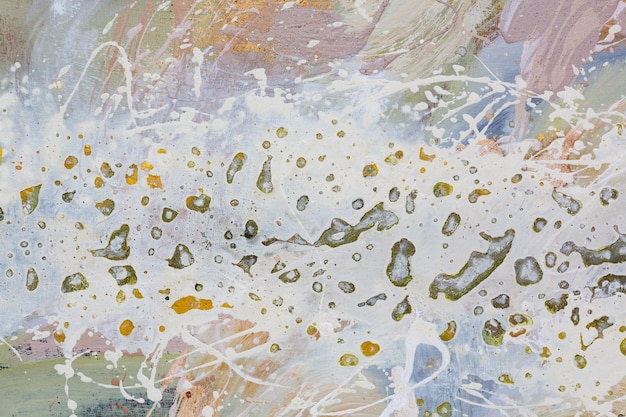 Абстрактное искусство фон Различные брызги на фоне масла