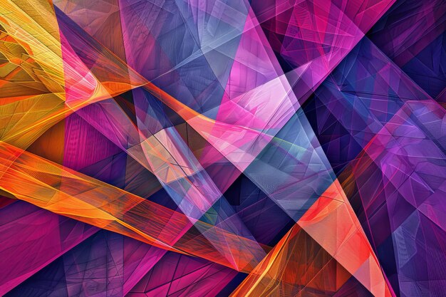 Abstract Art Background Geometric Elements Thin Straight Outlines