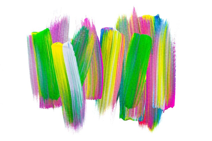 Photo abstract art background hand drawn acrylic painting brushstrokes pastel colourful texture acrylic paint on canvas picture for artwork design or backdrop text message modern contemporary art