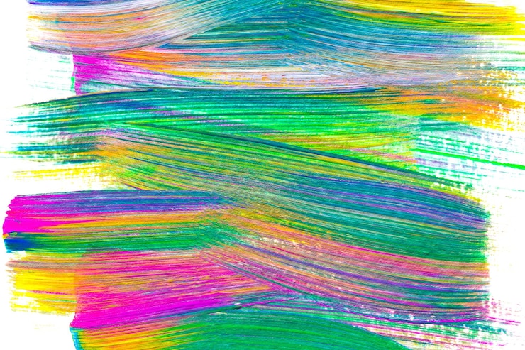 Photo abstract art background hand drawn acrylic painting brushstrokes pastel colourful texture acrylic paint on canvas picture for artwork design or backdrop text message modern contemporary art
