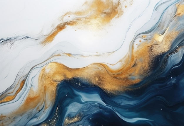 Photo abstract art background mixing paint effect liquid acrylic artwork that flows and splashes