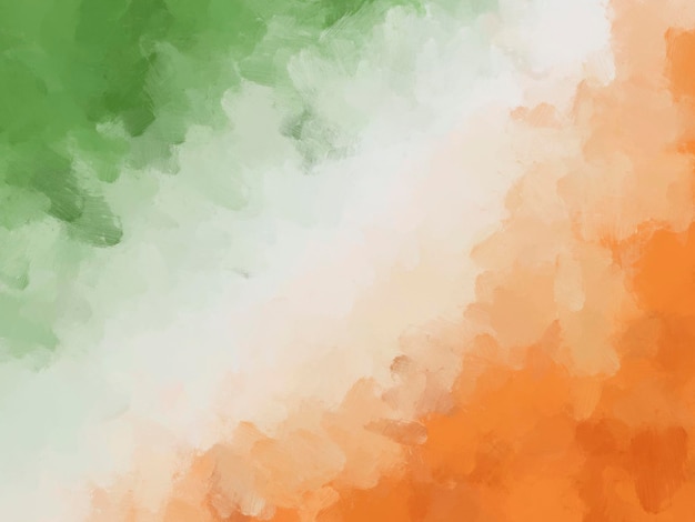 추상 미술 배경 캔버스 미니멀리즘 디자인 인도 국기 색상에 유화