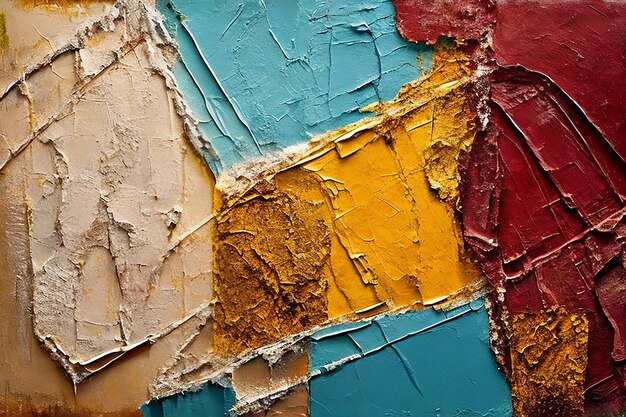 Абстрактные художественные фоны Масляная живопись на холсте Цветная текстура, сгенерированная ИИ