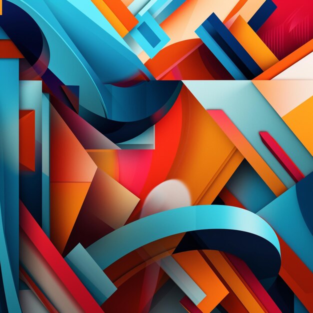 abstract art of a colorful background with a variety of shapes generative ai