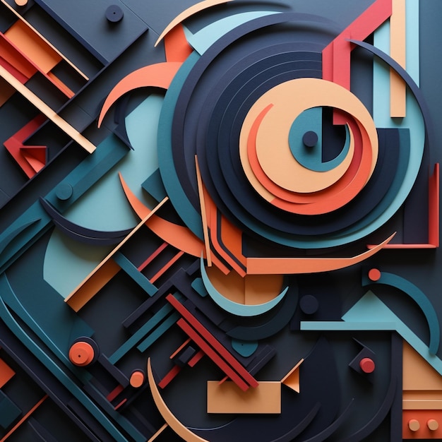 abstract art of a colorful design with a circular shape generative ai