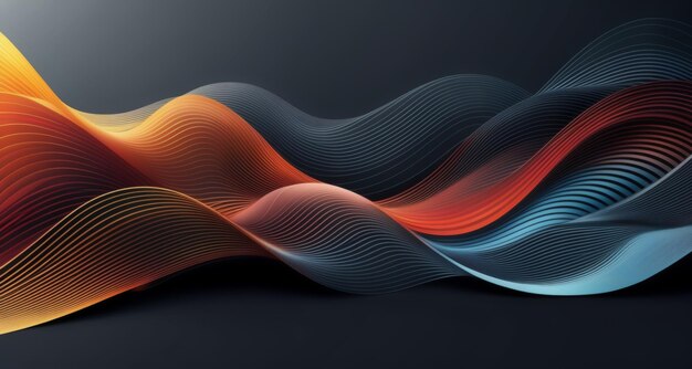 Abstract Art Colorful Waveform