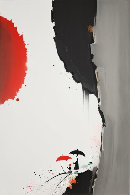 Abstract art creative thinking simple painting watercolor ink blank simple wallpaper background