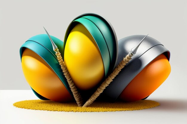 Abstract art creative wallpaper background design element colorful rendering 3d model illustration