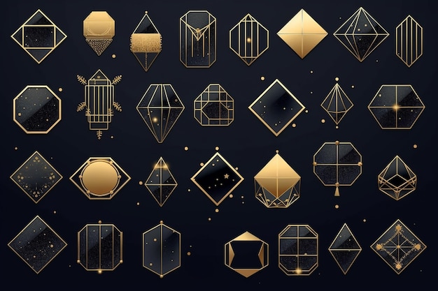 Abstract art deco design elements Generative ai