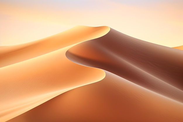 Photo abstract art of a desert sunset dubai deserts