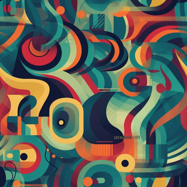 Premium AI Image abstract art design with a variety of colors and Premium AI Image abstract art design with a variety of colors and