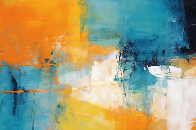 Абстрактная художественная деталь акриловой живописи, показывающая цветную текстуру фона