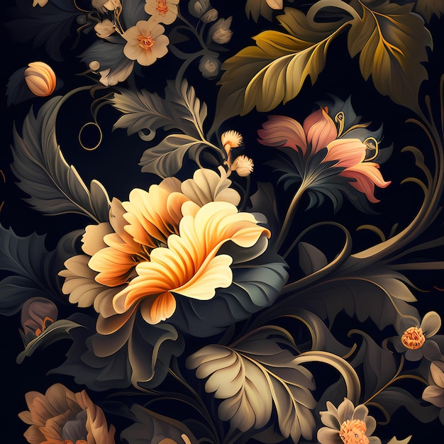 Abstract art Flower pattern Illustration, beauty artistic background design