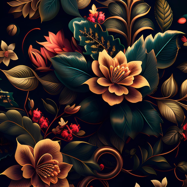 Abstract art Flower pattern Illustration, beauty artistic background design