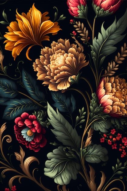 Abstract art Flower pattern Illustration, beauty artistic background design