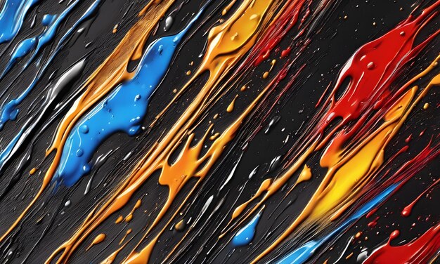 Photo abstract art liquid chrome colorful painting wall art digital design artwork generated by ai