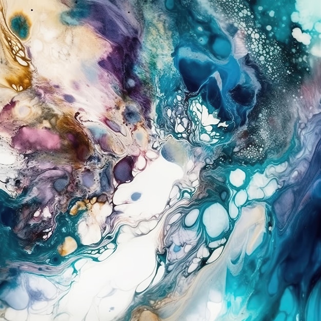 Abstract art of marble ink