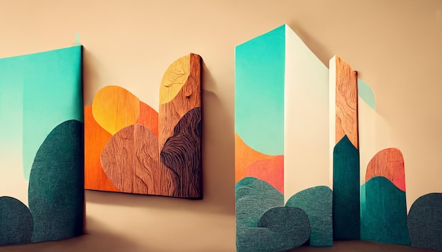 Abstract art for mockup background image template