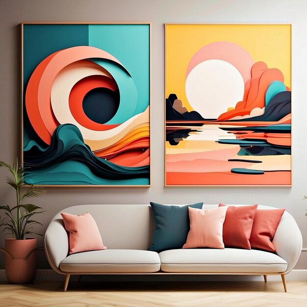 abstract art mockups