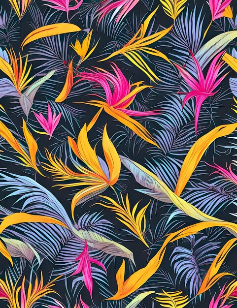 Abstract art nature background vector Modern art wallpaper Botanical and tropical leaves