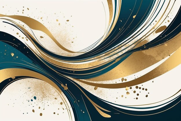 Abstract art painting vector illustration golden art wall art for poster card wallpaper modern artwork