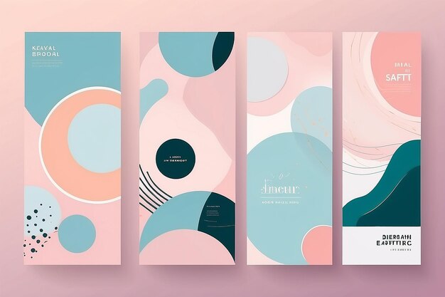 Photo abstract art pastel backgrounds creative with minimal trendy style screen on mobile template design banner product poster fashion pattern