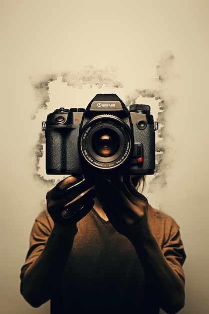 Abstract art photo with analog camera