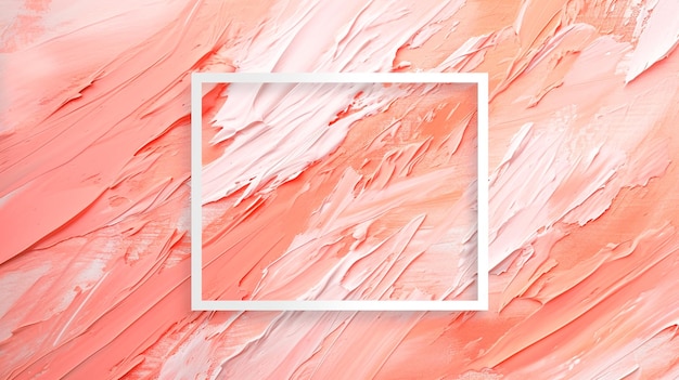 abstract art piece featuring a white square frame placed over a backdrop of dynamic