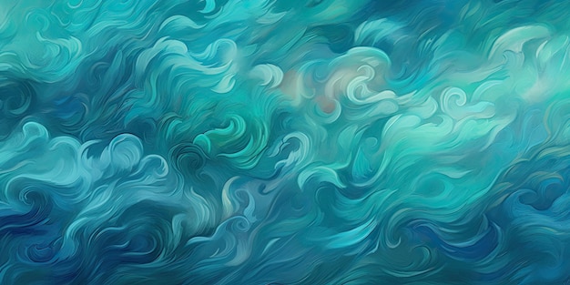 Photo abstract art of turquoise ocean waves generative ai
