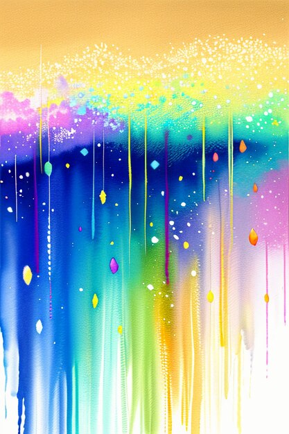 Abstract art watercolor ink illustration colorful elements design background wallpaper