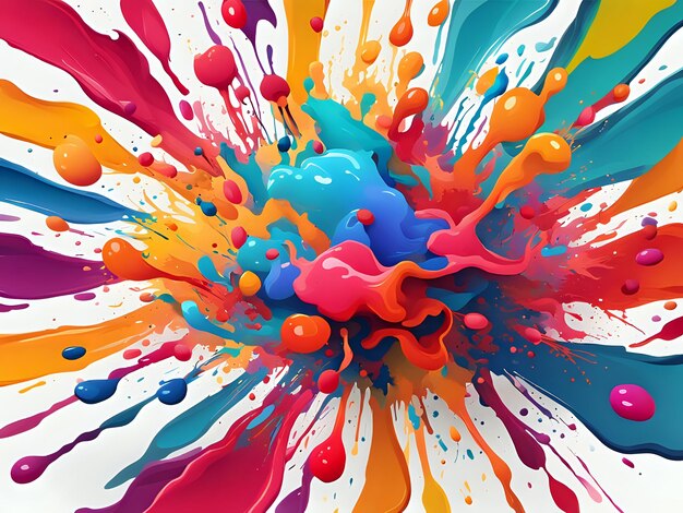 Abstract art with colorful splash