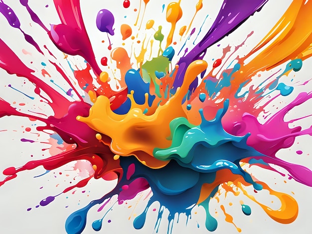 Abstract art with colorful splash