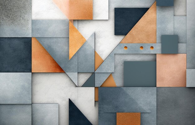 Abstract artistic background Geometric orange gray gold modern Art
