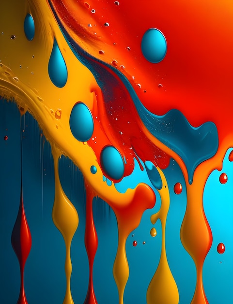Abstract artistic background with rainbow colour splash