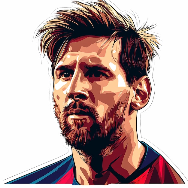 Photo abstract artistic illustration leo messi