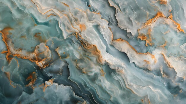 Abstract Artistic Marbling Design with Golden Accents