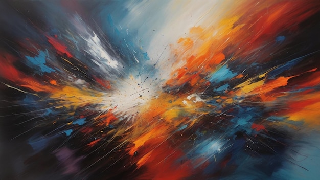 an abstract artwork inspired by thunderstorm