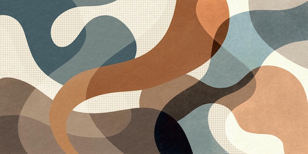 Abstract artwork with dynamic lines and soft colors creating a harmonious and modern composition perfect for contemporary interior design and artistic projects