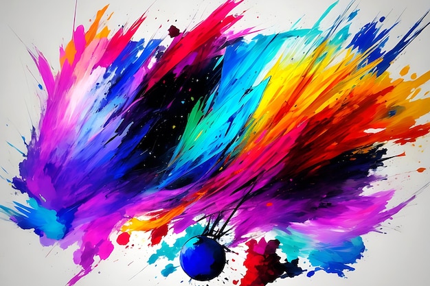 Abstract Artwork With Vibrant Colors And Dynamic Shapes AI Generated