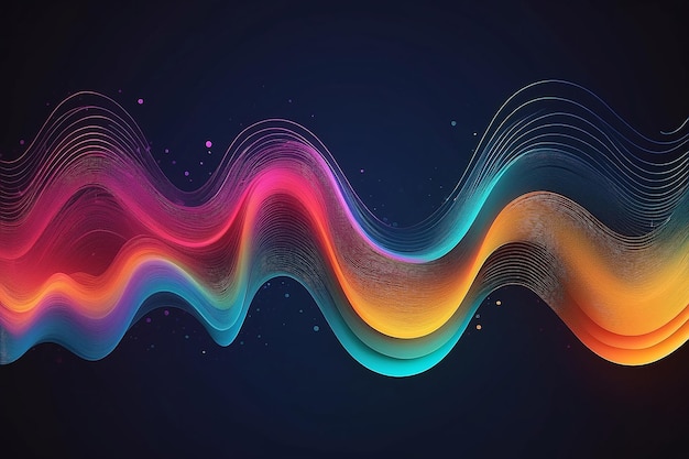 Photo abstract audio wave line abstract gradient